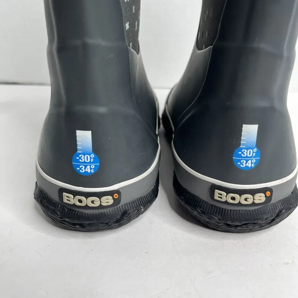 BOGS Grey Classic Plus Waterproof Insulated Rubber Neoprene Boot SZ 2
